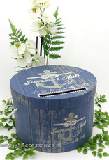 Ronde blauwe 'Summer Club' enveloppendoos