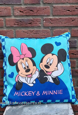 Disney Prachtige Disney blauwe sierkussen van Mickey en Minnie