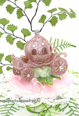 Disney Prachtige roze koets bruiloft taart topper