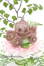 Disney Prachtige roze koets bruiloft taart topper