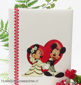 Disney Luxe gastenboek ivoor met Mickey & Minnie