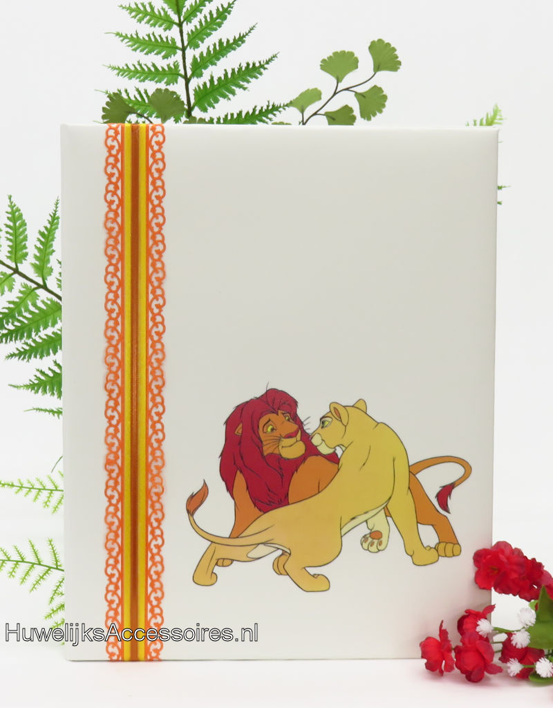 Disney Simba en Nala bruiloft receptie gastenboek