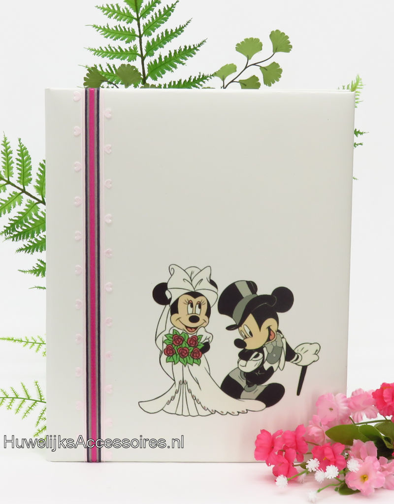 Disney Mickey en Minnie bruiloft receptie gastenboek