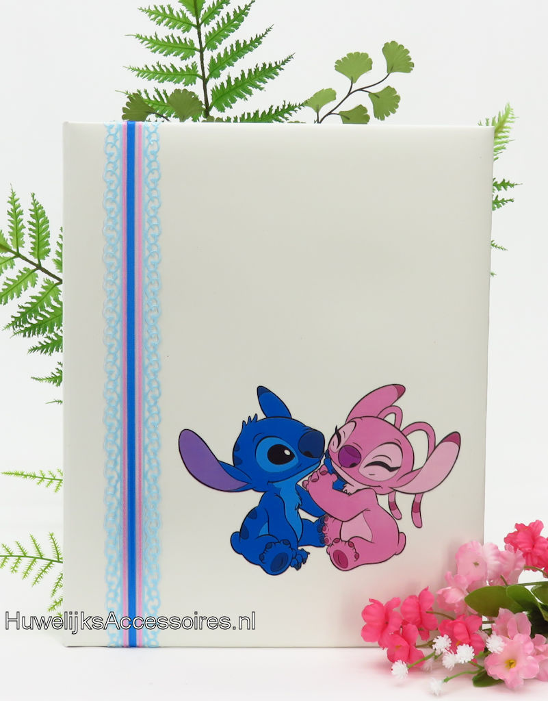 Disney Stitch en Angel bruiloft receptie gastenboek