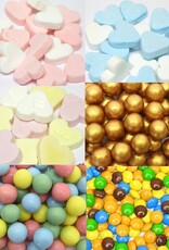 Disney Bruiloft bedankjes taart met koffie roosjes en perzik hartjes