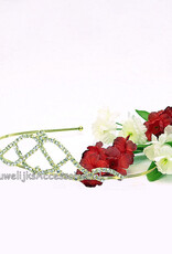 Bruid tiara goudkleurig met strass steentjes