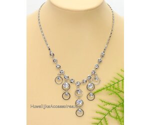 COAI Parelketting voor dames, halsketting met natuurstenen, 40 5cm
