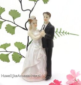 Dansende huwelijkspaar taarttopper