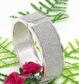 Bruidsarmband zilver met strass steentjes