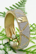 Slavenarmband rosé goud en met strass steentjes
