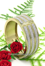 Goud ovale armband met fijne strass steentjes