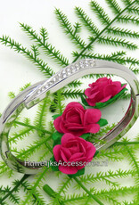 Prachtige gekleurde ovale zilver bruidsarmband