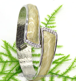 Zilver bruids armband met emaillen inzet