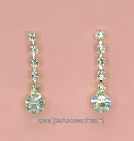 Oorbellen met strass steentjes