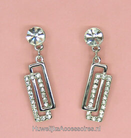 Oorhangers met strass steentjes