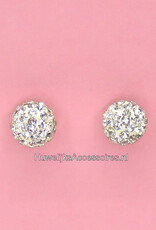 Sprankelende strass stenen bal oorstekers oorbellen