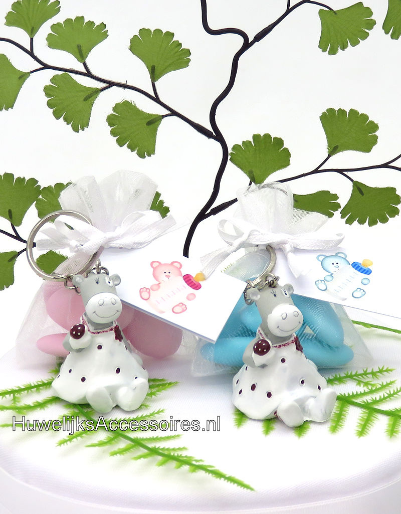 Lolita sleutelhanger geboorte bedankje met snoep