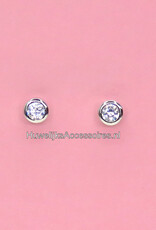 Sprankelende strass stenen 7mm oorstekers