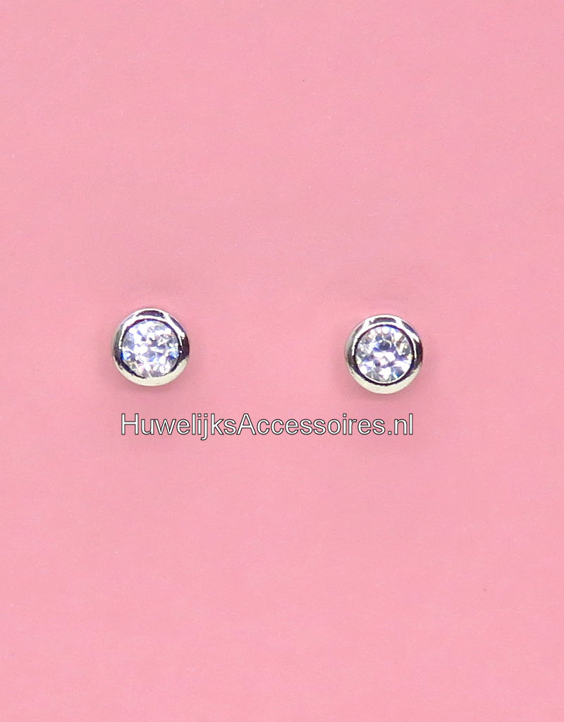 Sprankelende strass stenen 7mm oorstekers
