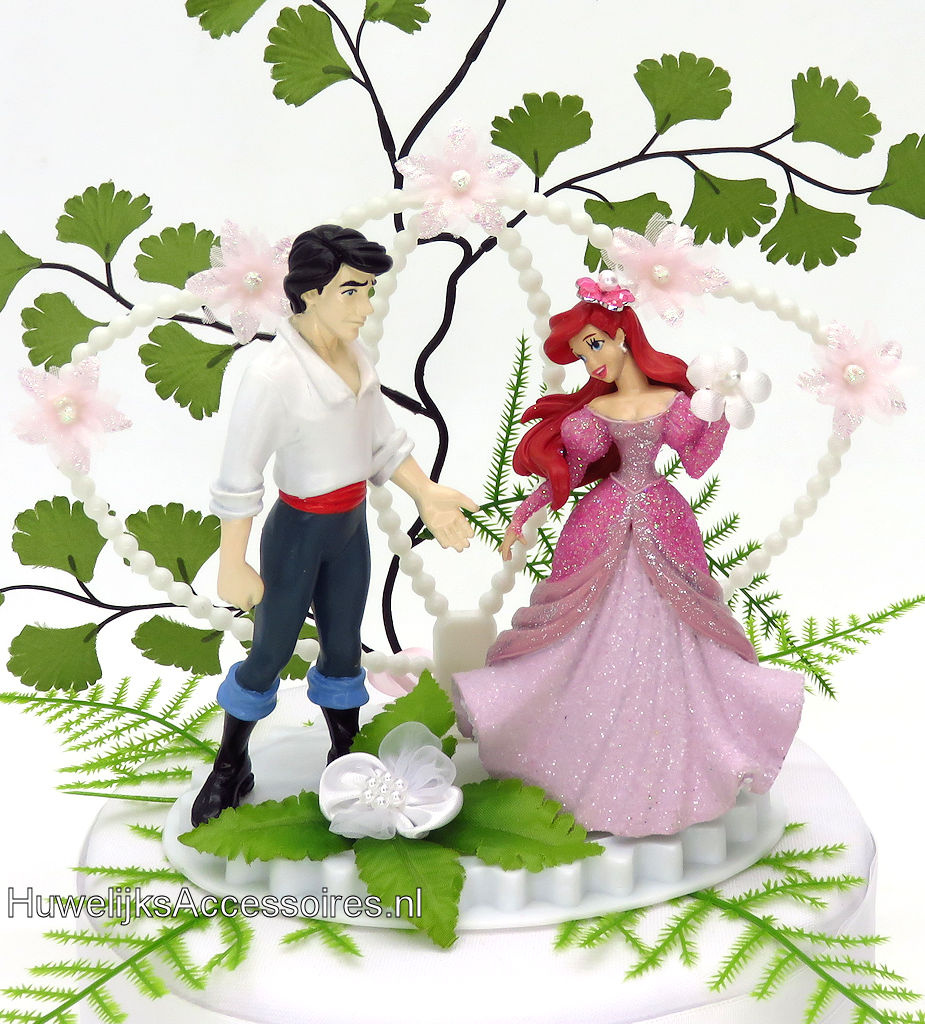 Disney Disney Prinses Ariel en Prins Eric trouw taarttopper