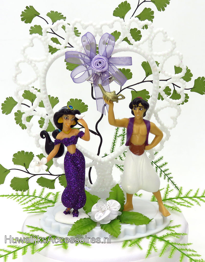Disney Disney Prinses Jasmijn en Prins Aladdin bruidstaart topper