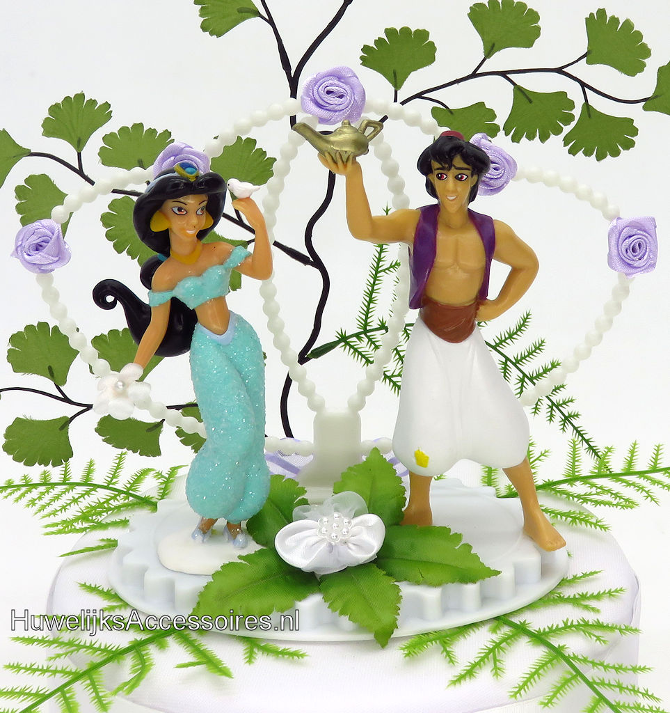 Disney Disney Prinses Jasmijn en Prins Aladdin trouw taarttopper