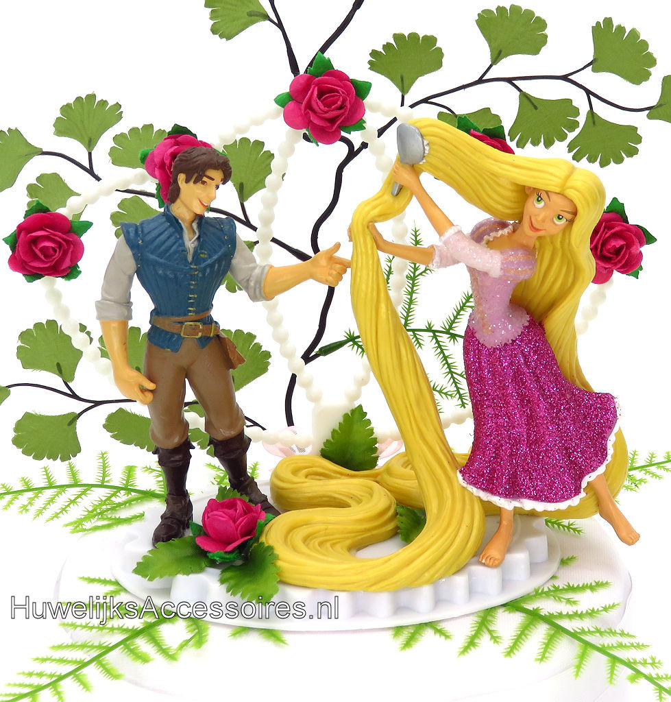 Disney Disney Prinses Rapunzel en Flynn Rider trouw taarttopper