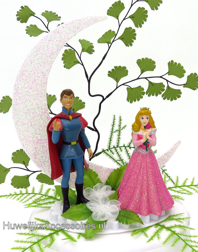 Disney Disney Prinses Aurora en Prins Philip bruidstaart topper met maan