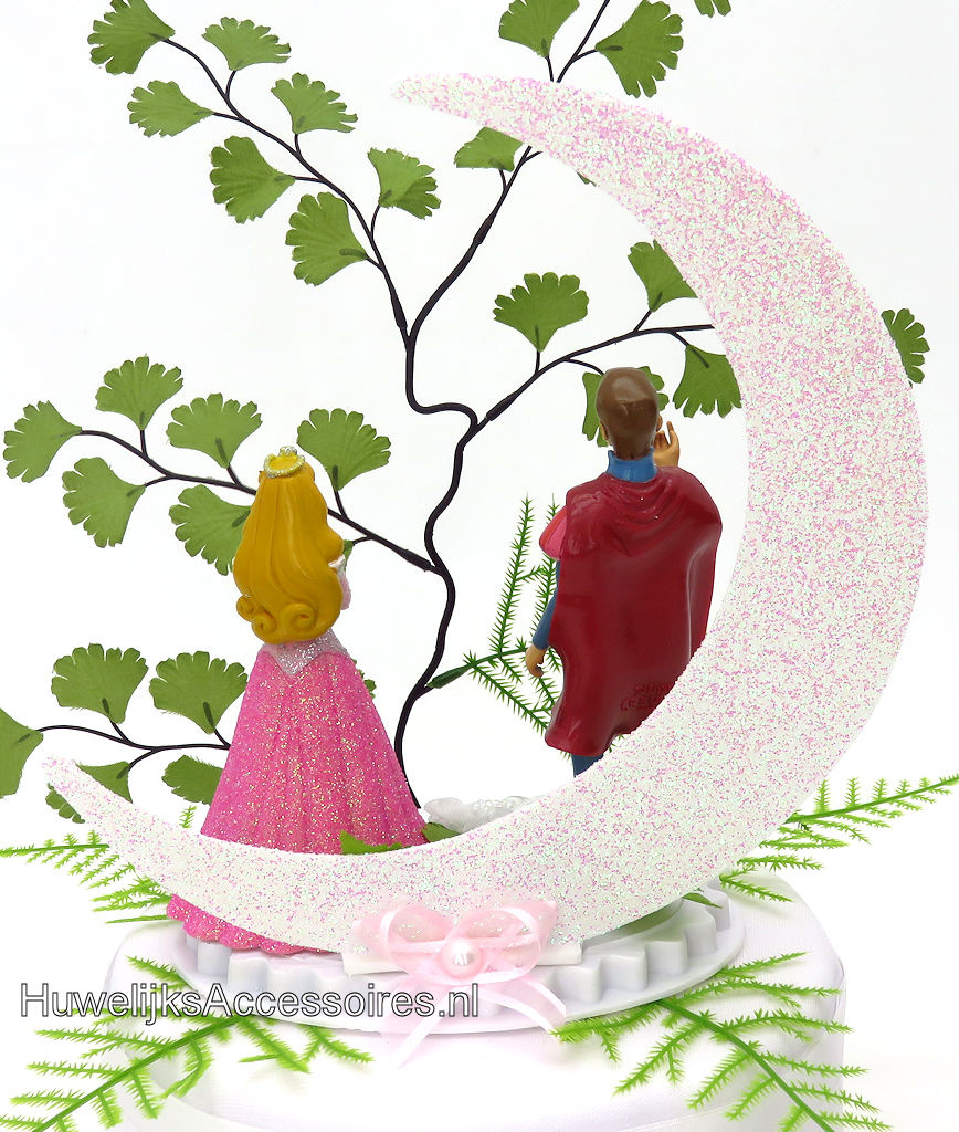 Disney Disney Prinses Aurora en Prins Philip bruidstaart topper met maan