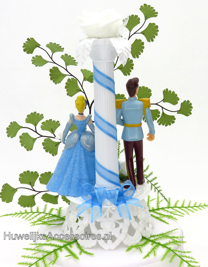 Disney Disney Prinses Assepoester en Prins Charming bruidstaart topper met pilaar