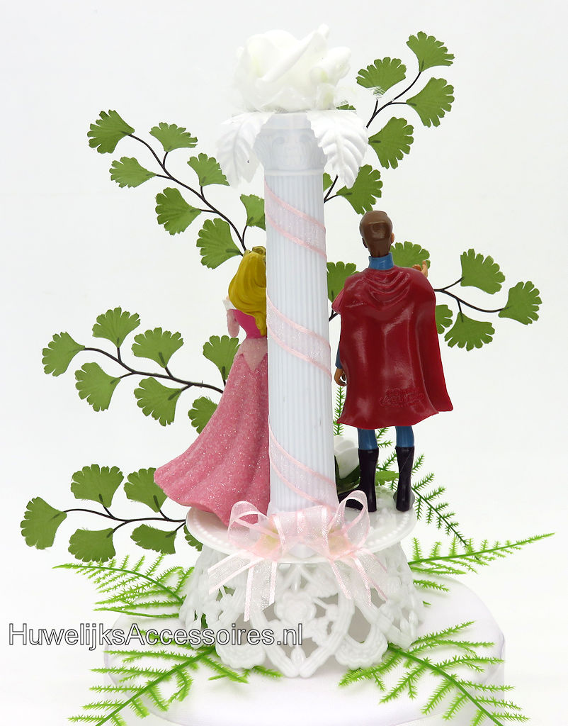 Disney Disney Prinses Aurora en Prins Philip bruidstaart topper met pilaar