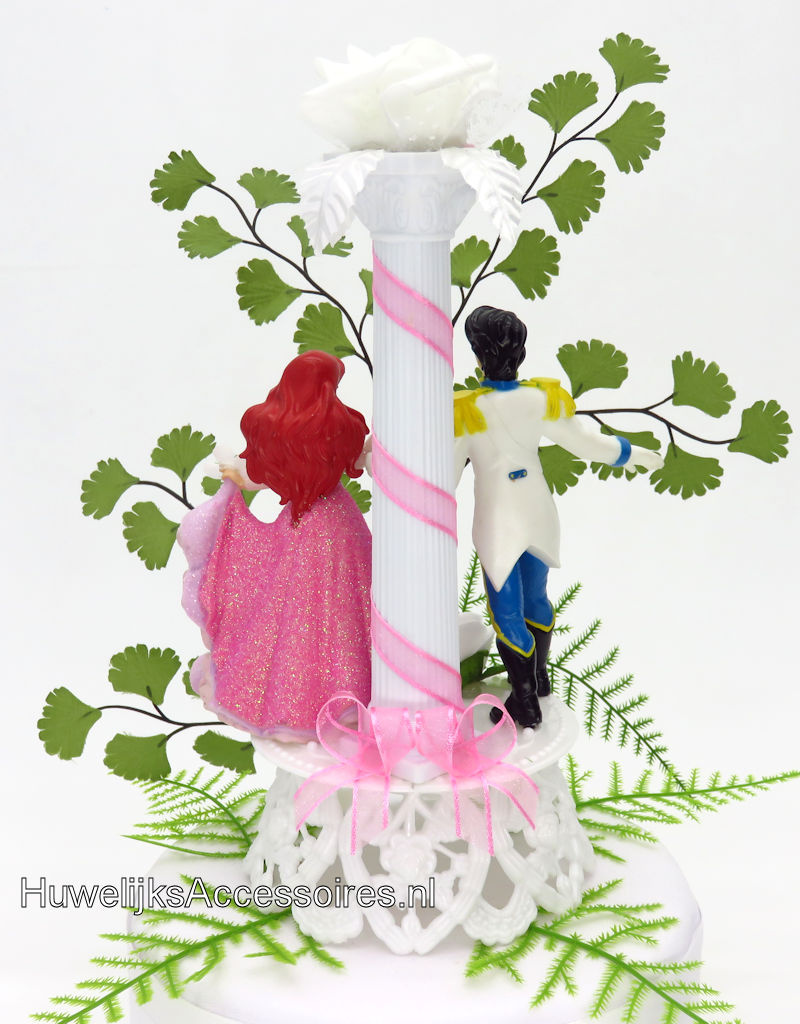 Disney Disney Prinses Ariel en Prins Erik bruidstaart topper met pilaar