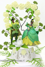 Disney Prachtige Disney Prinses Tiana en Naveen bruiloft taarttopper