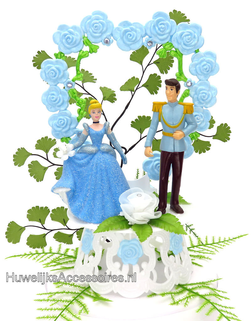 Disney Prachtige Disney Prinses Assepoester en prins bruiloft taarttopper