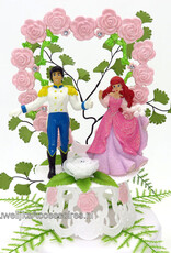 Disney Prachtige Disney Prinses Ariel en Prins Eric bruiloft taarttopper