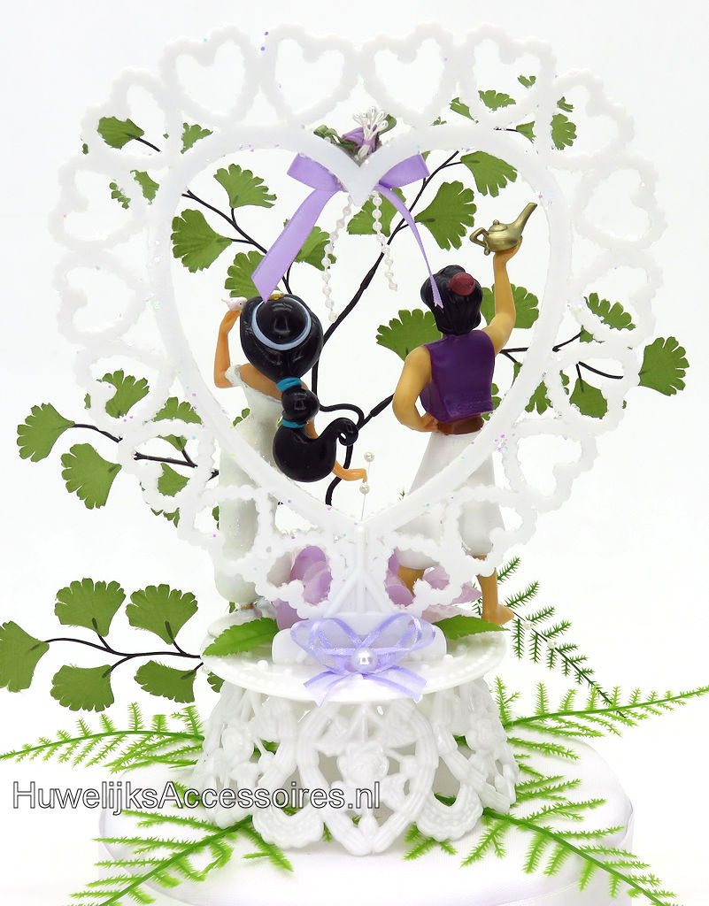 Disney Disney Prinses Jasmijn en Prins Aladdin bruiloft taarttopper