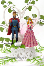 Disney Disney Aurora en Philip bruidstaart topper met witte zwanen