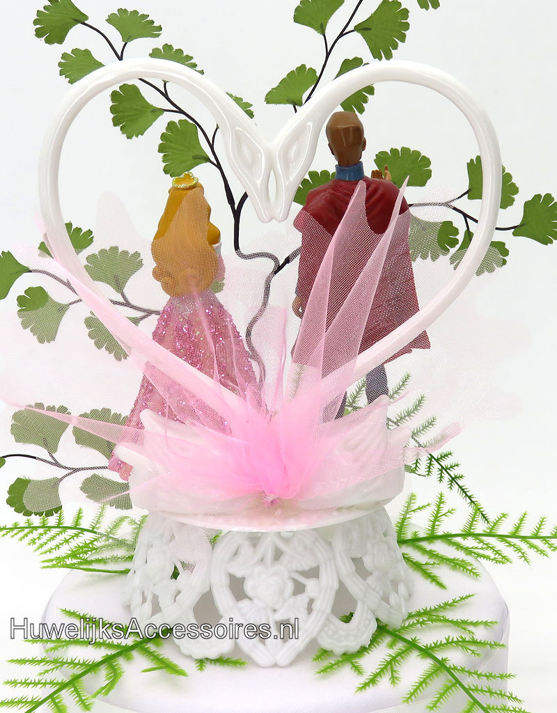 Disney Disney Aurora en Philip bruidstaart topper met witte zwanen