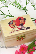 Disney Mickey en Minnie rood hart trouwring doosje
