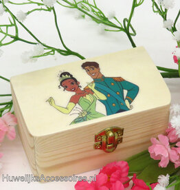 Disney Prinses Tiana en Prins Naveen houten ringendoosje
