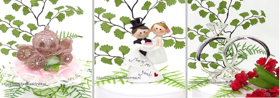 Bruiloft trouw taarttoppers