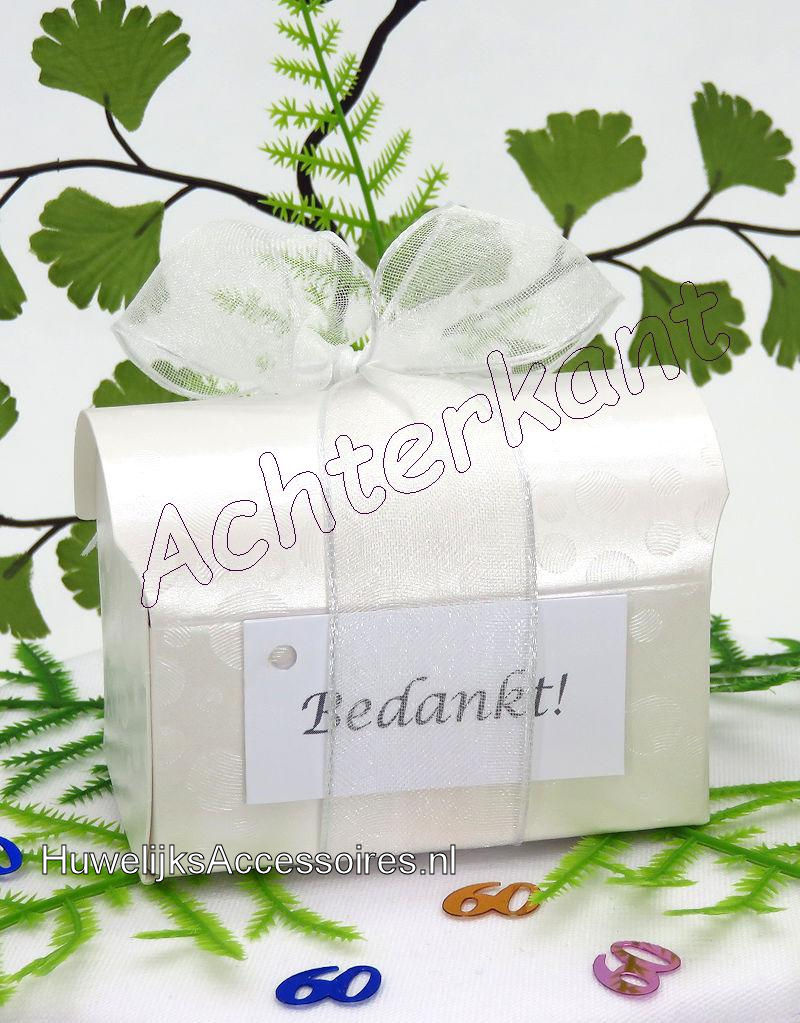 Diamant bruiloft bedankje doosje