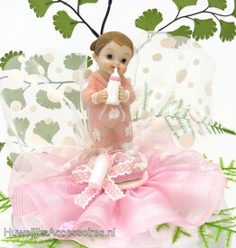 Leuke baby meisje taarttopper
