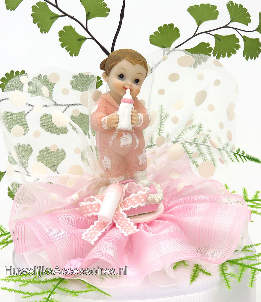 Mooie taarttopper voor een baby meisje
