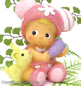 Taarttopper beeldje meisje met knuffels