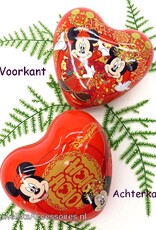 Disney Disney Mickey en Minnie rood hartvormig ringdoosje