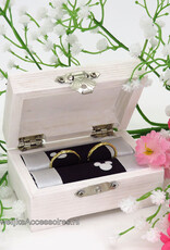 Disney Mickey en Minnie witte hutkoffer trouwring doosje