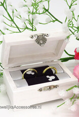 Disney Mickey en Minnie wit hout koffer trouwringen doosje