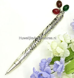 Receptie pen versierd met kralen