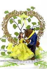 Disney Schitterende Belle en het Beest bruiloft taarttopper